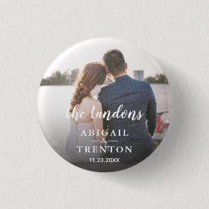 Aangepaste bruiloft foto ronde button 3,2 cm