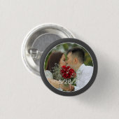 Aangepaste bruiloft foto ronde button 3,2 cm (Voorkant /achterkant)
