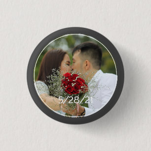 Aangepaste bruiloft foto ronde button 3,2 cm