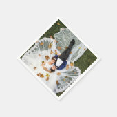 Aangepaste bruiloft foto servet (Hoek)