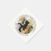 Aangepaste bruiloft foto servet (Hoek)