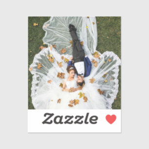 Aangepaste bruiloft foto sticker