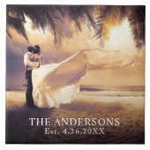 Aangepaste bruiloft foto tegeltje (Voorkant)