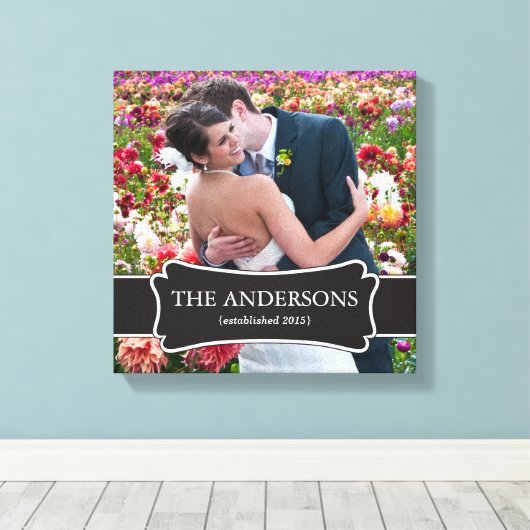 Aangepaste bruiloft foto verpakt canvas (Insitu (Houten vloer))