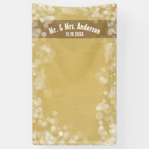 Aangepaste bruiloft fotocabine achtergrond Mr. & M Spandoek