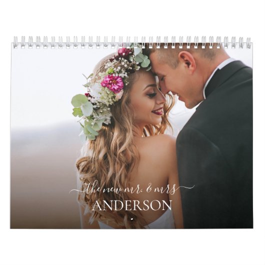 Aangepaste bruiloft-fotokalender kalender (Hoes)