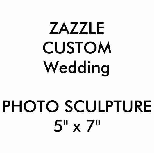 Aangepaste bruiloft foto's 5 x 7 inch staand fotobeeldje  (Voorkant)