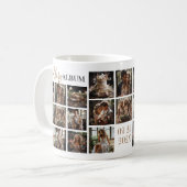 Aangepaste bruiloft foto's aangepaste tekst koffiemok (Voorkant links)