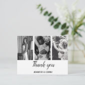 Aangepaste, bruiloft foto's, dank u. briefkaart (Staand voorkant)