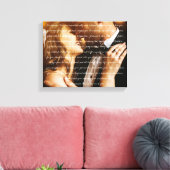 Aangepaste bruiloft foto's en stemberichten canvas afdruk (Insitu (Woonkamer))