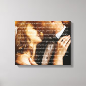 Aangepaste bruiloft foto's en stemberichten canvas afdruk (Voorkant)