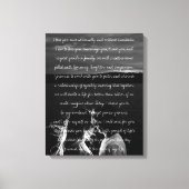 Aangepaste bruiloft foto's en stemlinksafdrukken canvas afdruk (Voorkant)