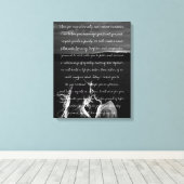 Aangepaste bruiloft foto's en stemlinksafdrukken canvas afdruk (Insitu (Houten vloer))