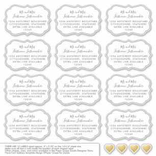 Aangepaste bruiloft Gast Adres Label Shaped