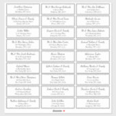 Aangepaste bruiloft Gast Zwart Rand Adres Label (Vel)