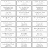 Aangepaste bruiloft Gast Zwart Rand Adres Label (Voorkant)