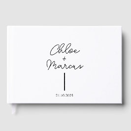 Aangepaste bruiloft gastenboek, luxe zandkleur, gastenboek