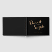 Aangepaste bruiloft gastenboek met Fancy script le (Volledig)