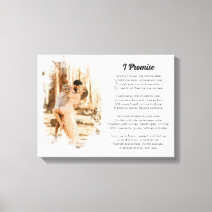 Aangepaste bruiloft geloften Vernieuwing Gift met Canvas Afdruk