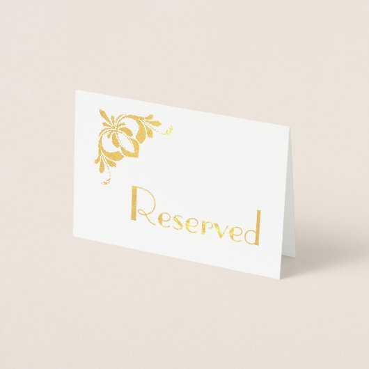 Aangepaste bruiloft gereserveerd folie kaarten (Voorkant)