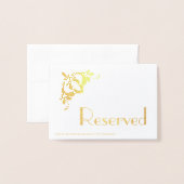 Aangepaste bruiloft gereserveerd folie kaarten (Met envelop)