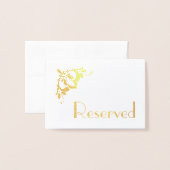 Aangepaste bruiloft gereserveerd folie kaarten (Voorkant met envelop)
