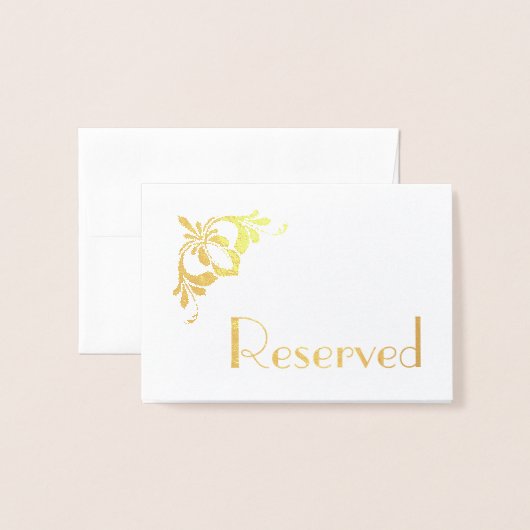 Aangepaste bruiloft gereserveerd folie kaarten (Voorkant met envelop)