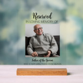 Aangepaste bruiloft gereserveerd in Loving Memory Acryl Bord (Neutraal)