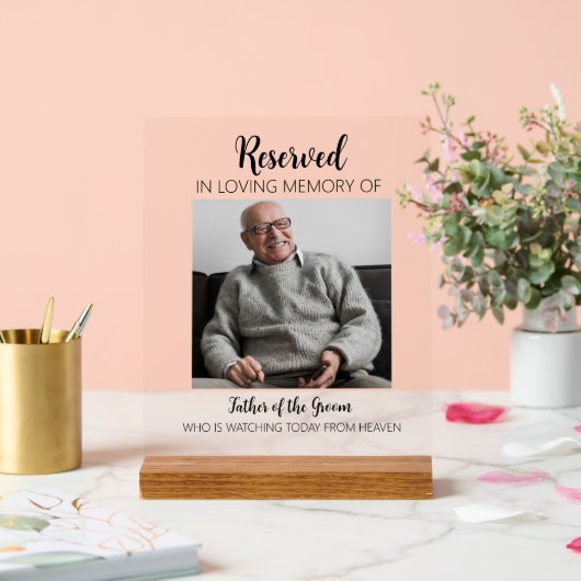 Aangepaste bruiloft gereserveerd in Loving Memory  Acryl Bord (Huwelijk)