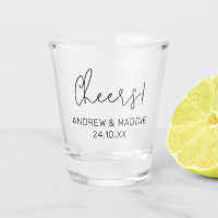 Aangepaste bruiloft geschoten glas proost