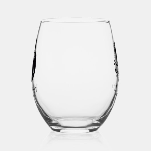 Aangepaste bruiloft glaswerk wijnglas zonder voet (Links)