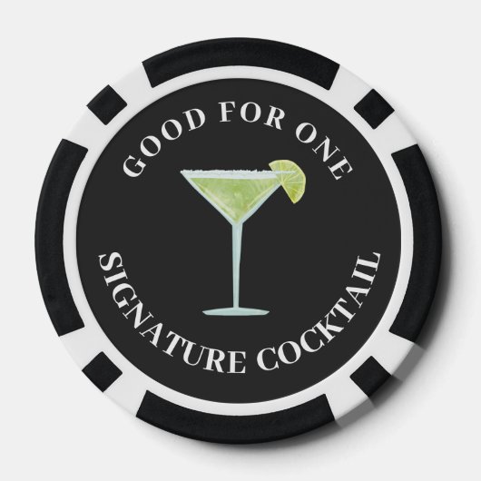 Aangepaste bruiloft goed voor een handtekening coc poker chips (Achterkant)