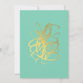 Aangepaste bruiloft Gold Effect Uitnodiging (Achterkant)