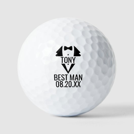 Aangepaste bruiloft Groomsmen Voorstel Best Man Gi Golfballen (Voorkant)