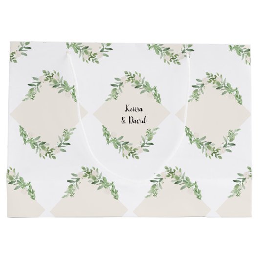 Aangepaste bruiloft grote geschenk tas groot cadeauzakje (Achterkant)