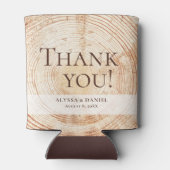 Aangepaste bruiloft gunst Dank u Wood Cut Slice Blikjeskoeler (Achterkant)