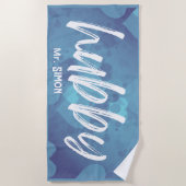 Aangepaste bruiloft hart strand handdoek (Voorkant)