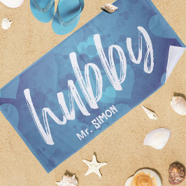 Aangepaste bruiloft hart strand handdoek