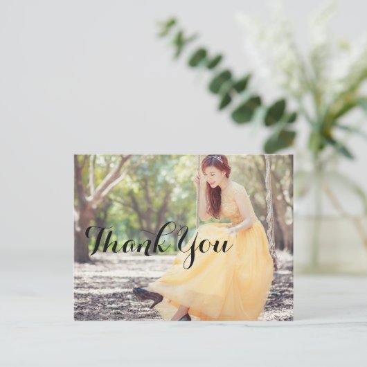 Aangepaste bruiloft Hartelijk dank Briefkaart (Staand voorkant)