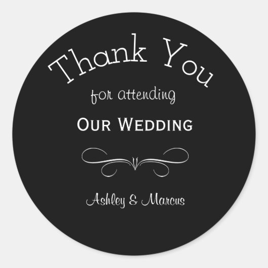 Aangepaste bruiloft Hartelijk dank Ronde Sticker (Voorkant)