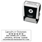 Aangepaste bruiloft harten | Retouradres 4 regels Zelfinktende Stempel (In situ)