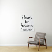 Aangepaste bruiloft Hier is voor altijd een ceremo Wandkleed (In situ)
