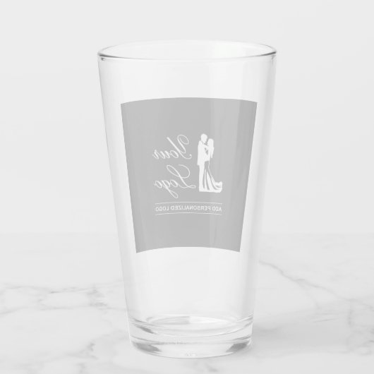 Aangepaste bruiloft idee gepersonaliseerde foto on glas (Achterkant)