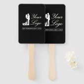 Aangepaste bruiloft idee gepersonaliseerde foto on handwaaier (Voorkant en achterkant)