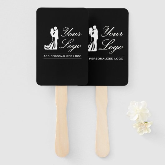 Aangepaste bruiloft idee gepersonaliseerde foto on handwaaier (Voorkant en achterkant)