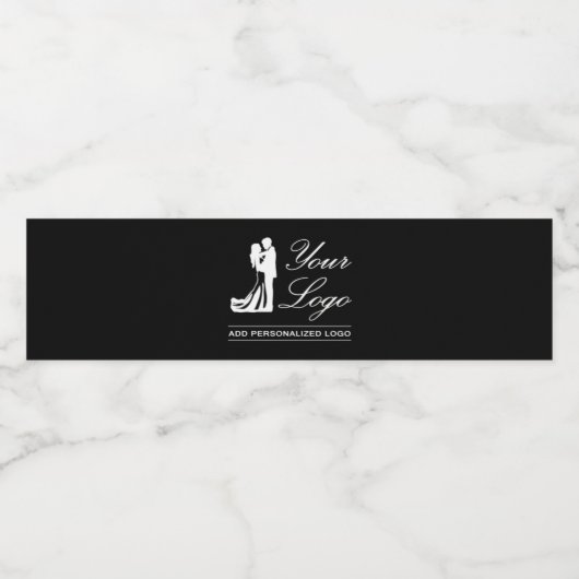 Aangepaste bruiloft idee gepersonaliseerde foto on waterfles etiket (Enkel label)