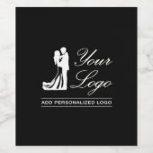 Aangepaste bruiloft idee gepersonaliseerde foto on wijn etiket (Enkel label)