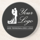 Aangepaste bruiloft idee gepersonaliseerde foto on zandsteen onderzetter (Voorkant)