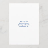 Aangepaste bruiloft informatiekaartje (Achterkant)