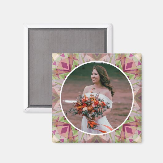 Aangepaste bruiloft Jubileum Herfst Herfst Roze Fo Magneet (Voorkant / Achterkant)